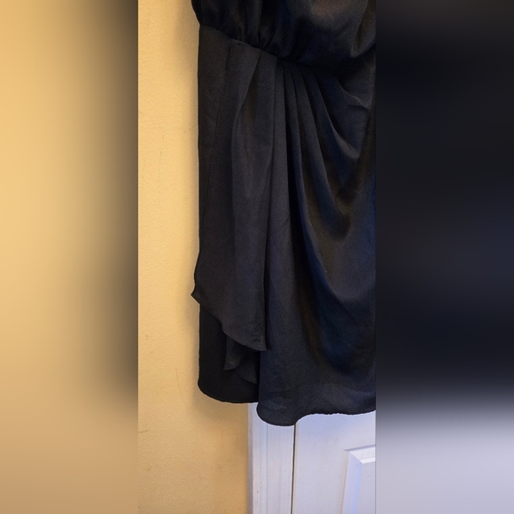 Express Black Ruched Strapless Sheath Dress - Picture 2 of 4